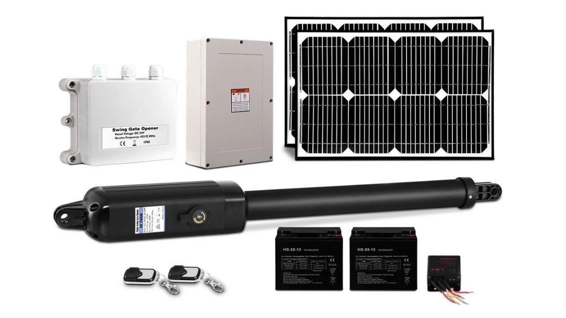 Lockmaster Single Swing Gate Opener 600KG 40W Solar Panel