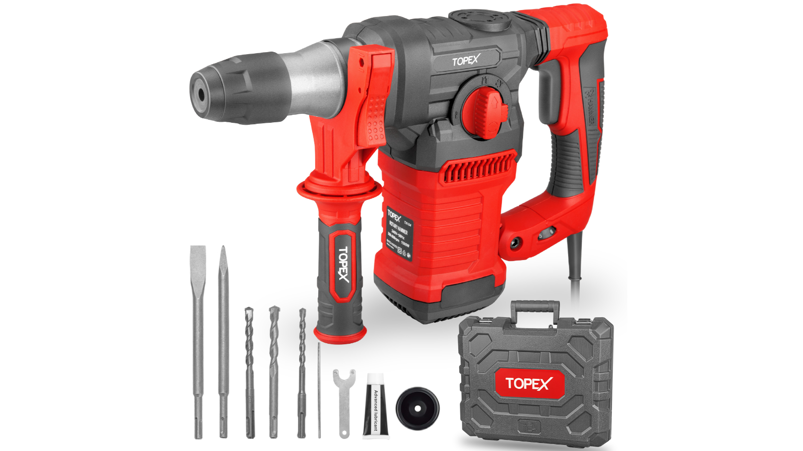 TOPEX 1500W SDS PLUS Rotary Hammer Drill Havey Duty Impact Hammer