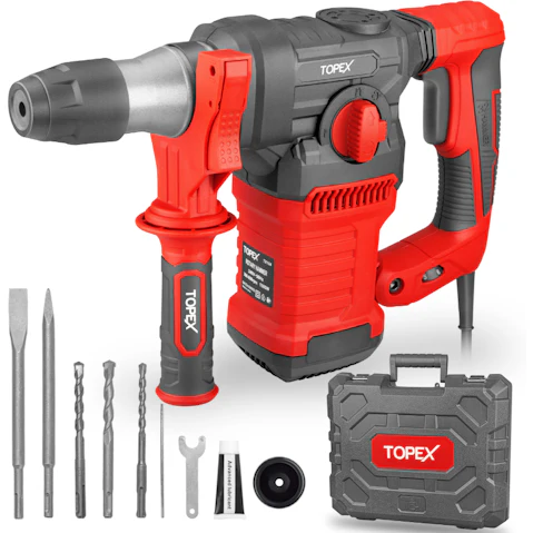 TOPEX 1500W SDS PLUS Rotary Hammer Drill Havey Duty Impact Hammer