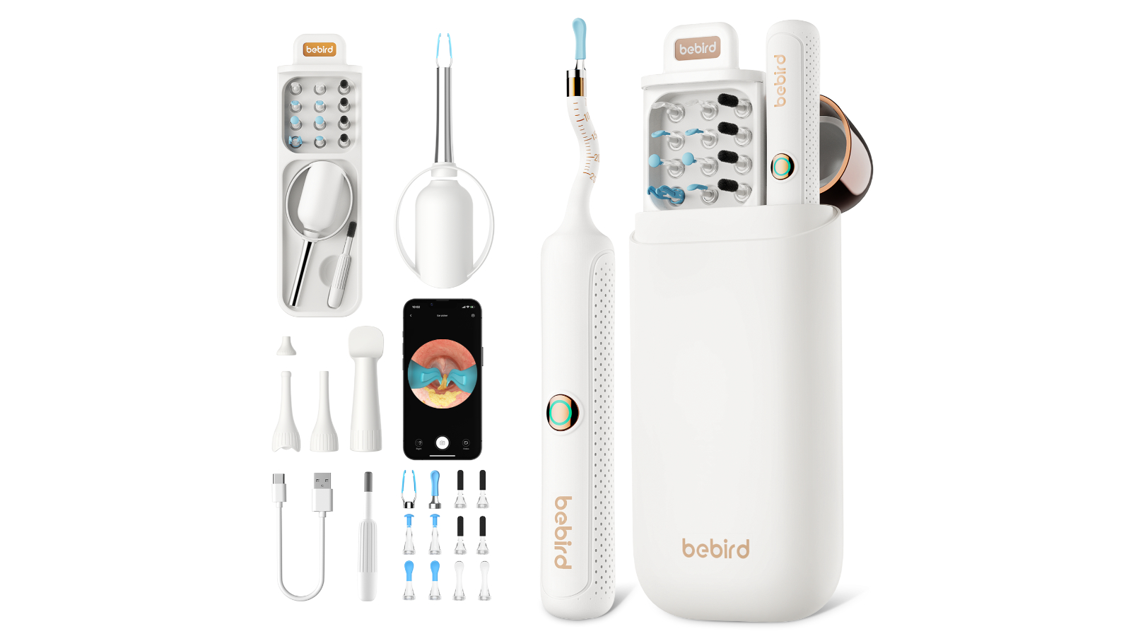 Bebird EarSight Plus Visual Ear Wax Remover - White