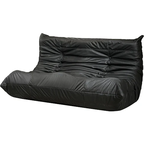 Levede 2-Seater Loveseat Recliner Floor Sofa - Black