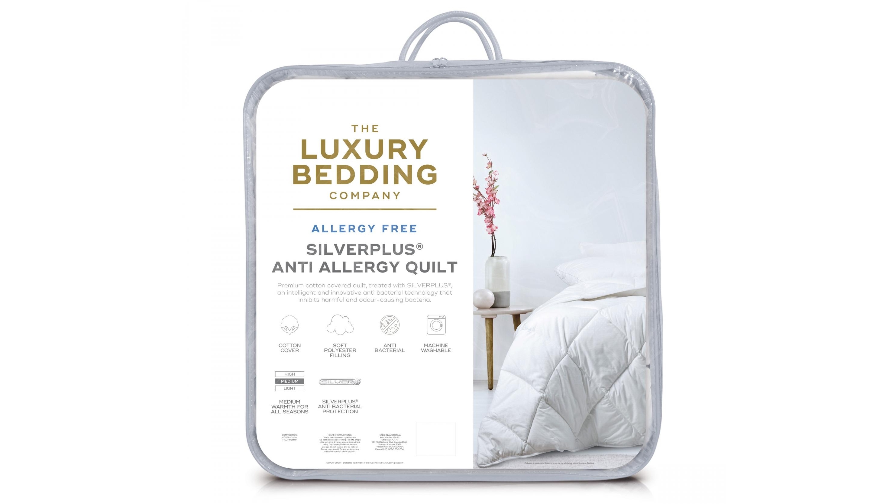 The Luxury Bedding Company Silverplus 300gsm Quilt Single Harvey Norman