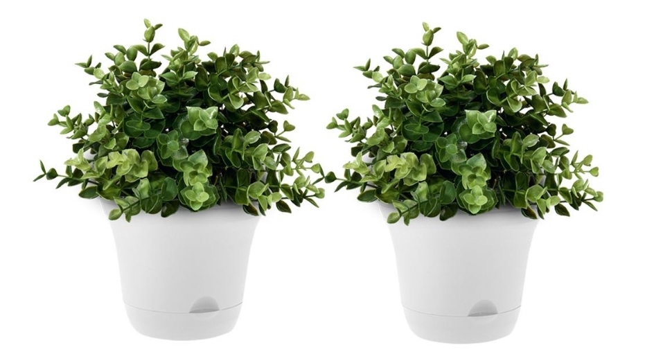 Soga White Self Watering Planter - Set of 2