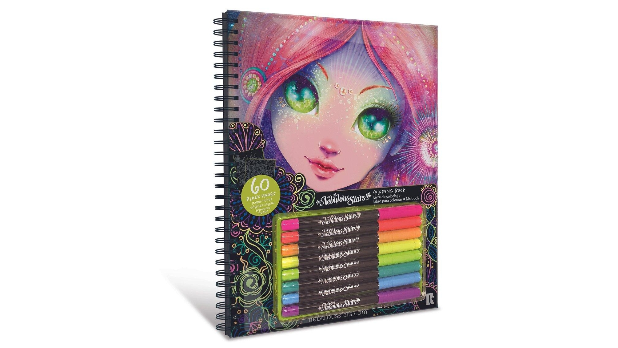 Nebulous Stars Black Pages Colouring Book Mdneb11111