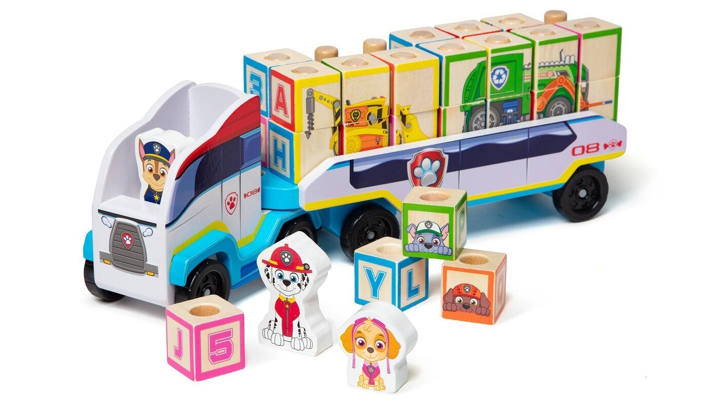 Melissa and Doug Paw Patrol Wooden ABC Block Truck