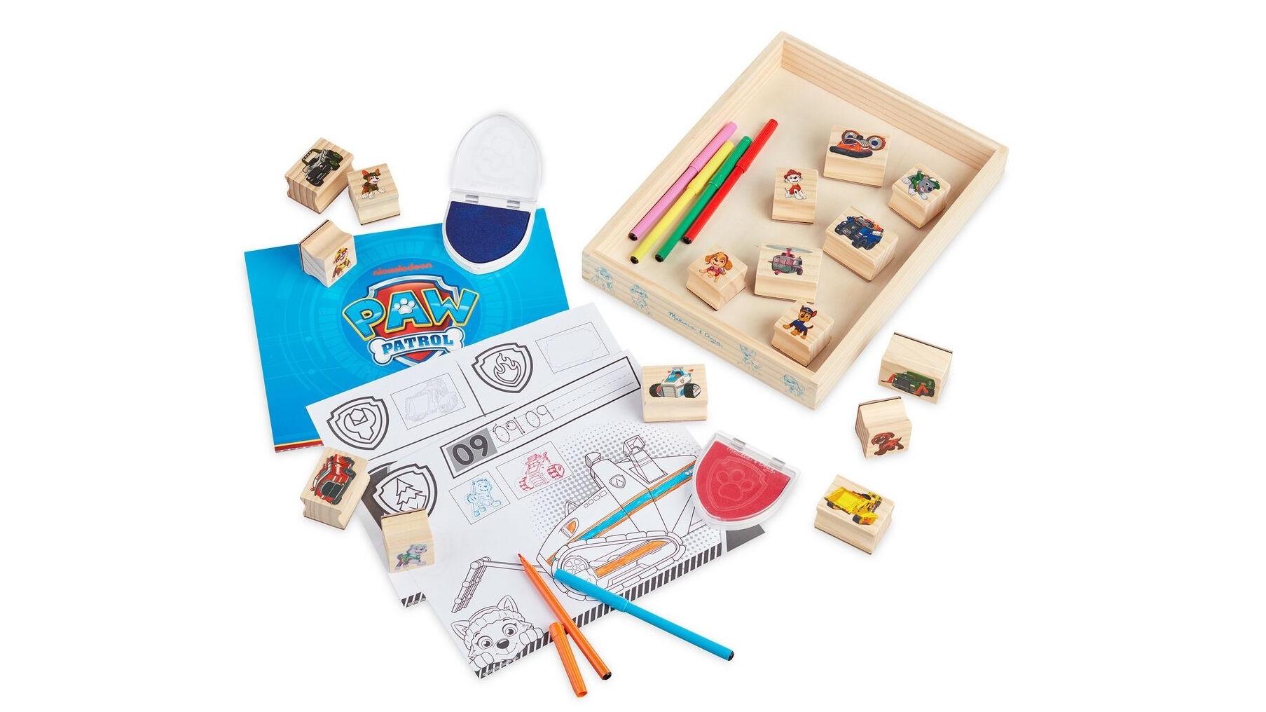 Melissa and Doug Paw Patrol Wooden Stamps Activity Set