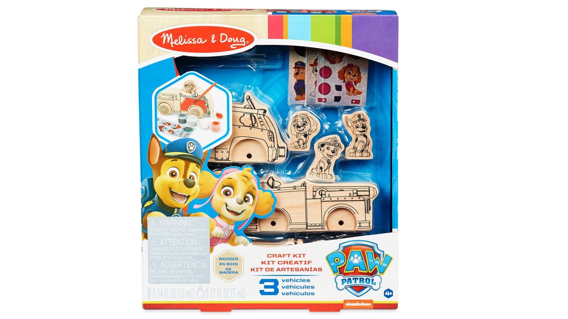 Melissa and Doug Paw Patrol Vehicles Wooden Craft Kit