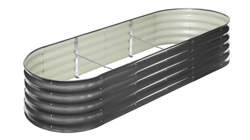 Livsip Galvanised Raised Garden Bed - 240 x 80 x 42 cm