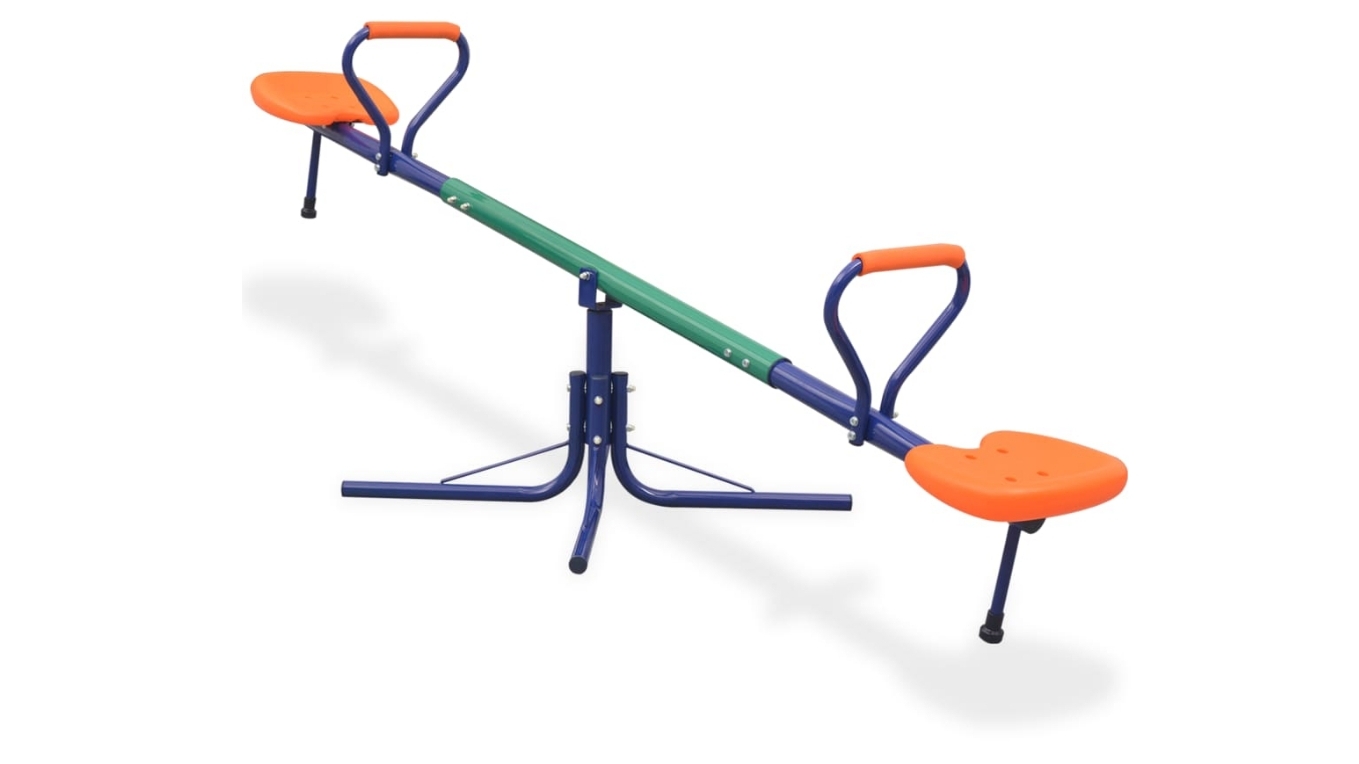 vidaXL 360-Degree Rotating Seesaw - Orange