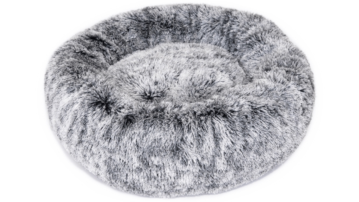 Superior Pet Goods 80x80cm Curl Up Cloud Calming Dog Bed - Grey