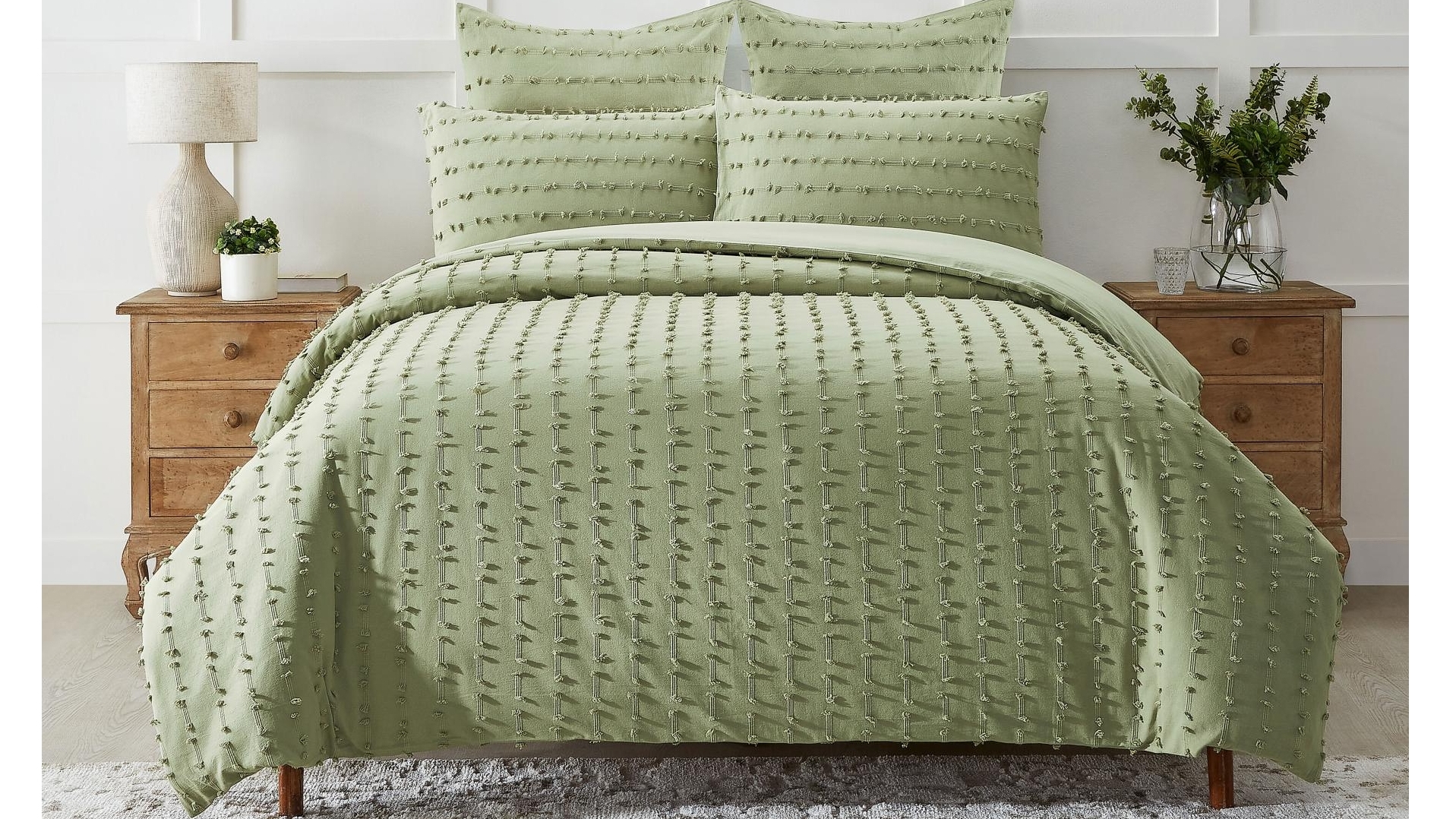 L'Avenue Gaia Olive Quilt Cover Set