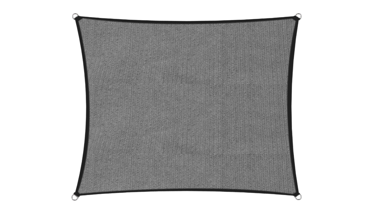 Wallaroo Grey Outdoor Shade Sail Square Canopy -  8 x 8metre
