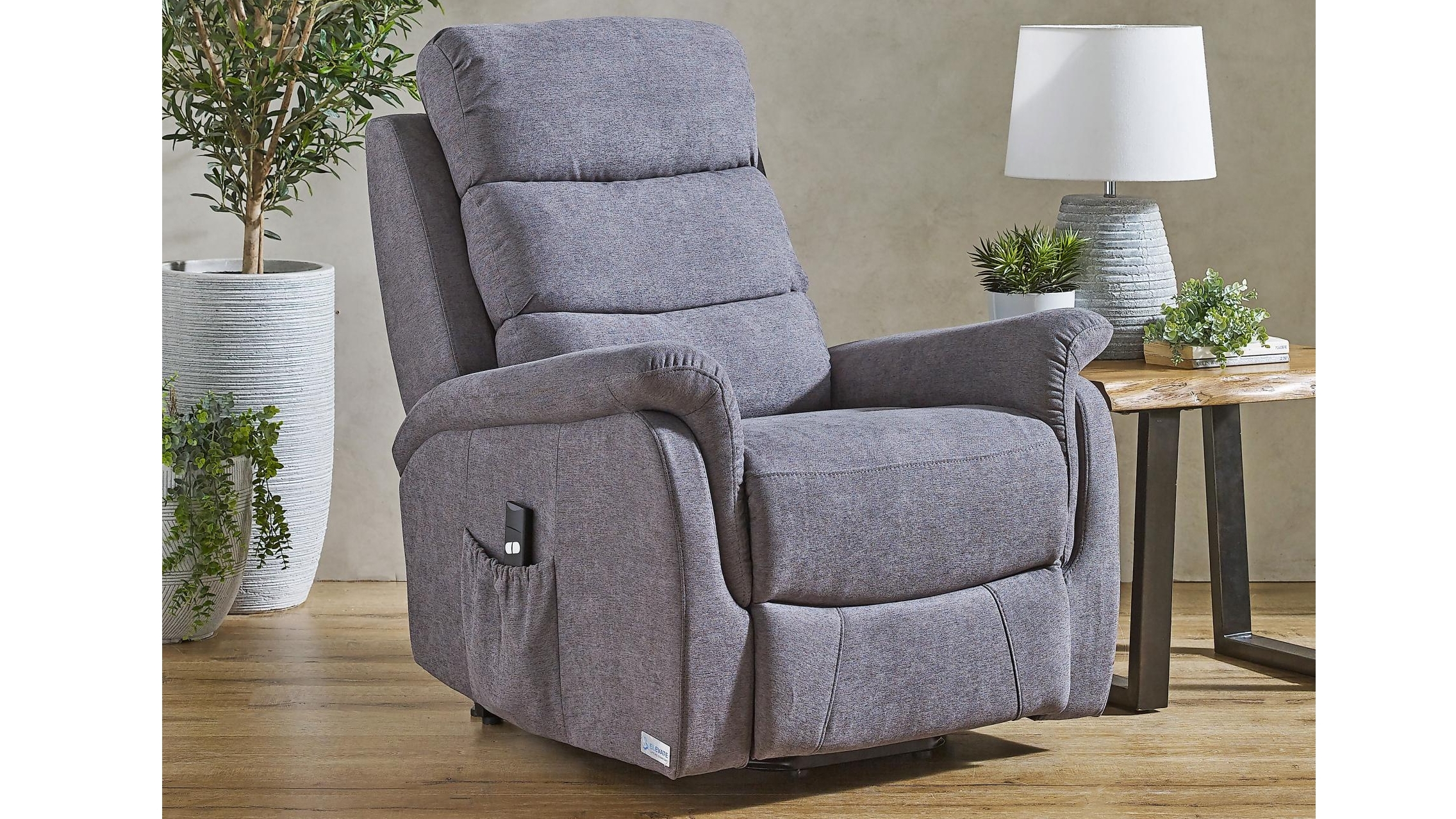 Nevada Fabric Single Motor Lift Chair - Thunder