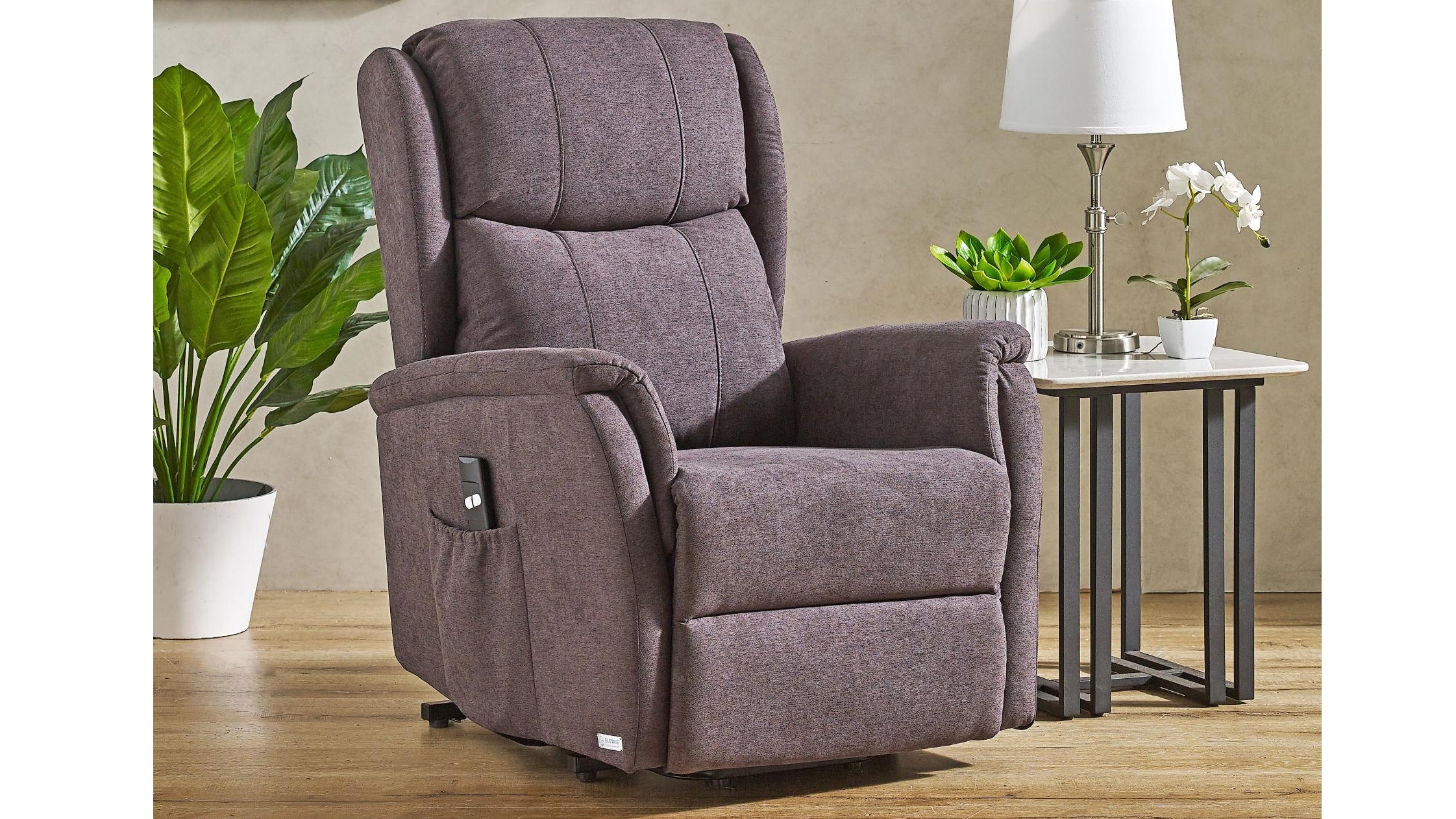 Tike Fabric Single Motor Lift Chair - Charcoal