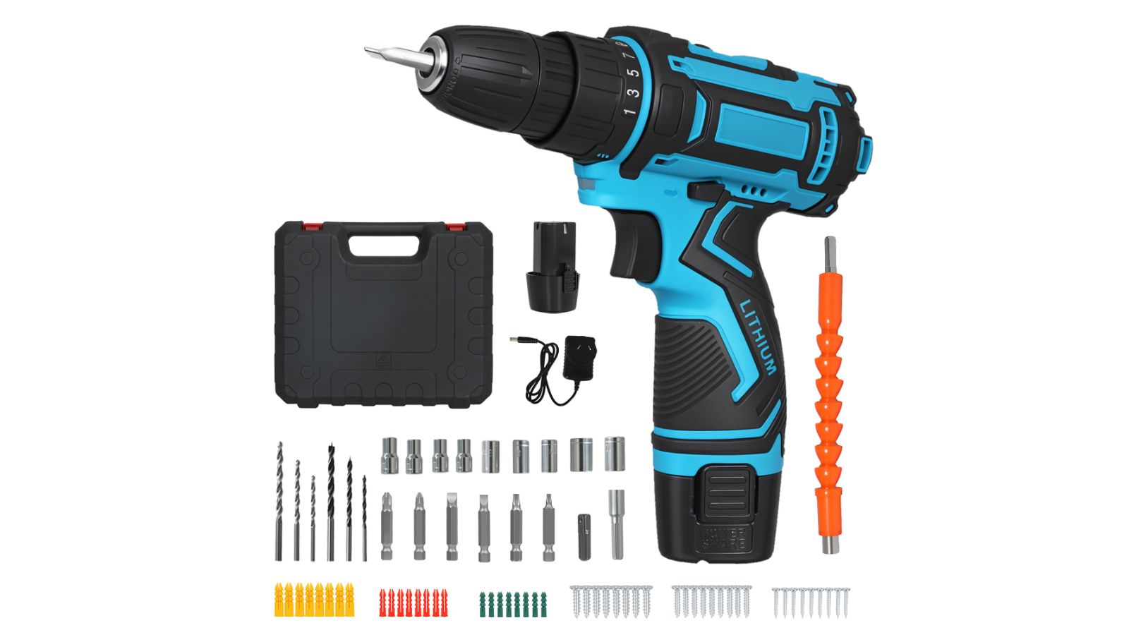 Traderight 72 Piece Cordless Drill Kit