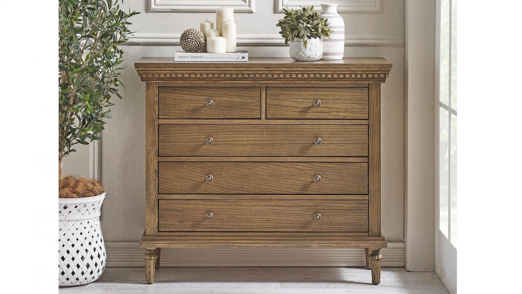 Charleston 5 Drawer Tallboy Harvey Norman