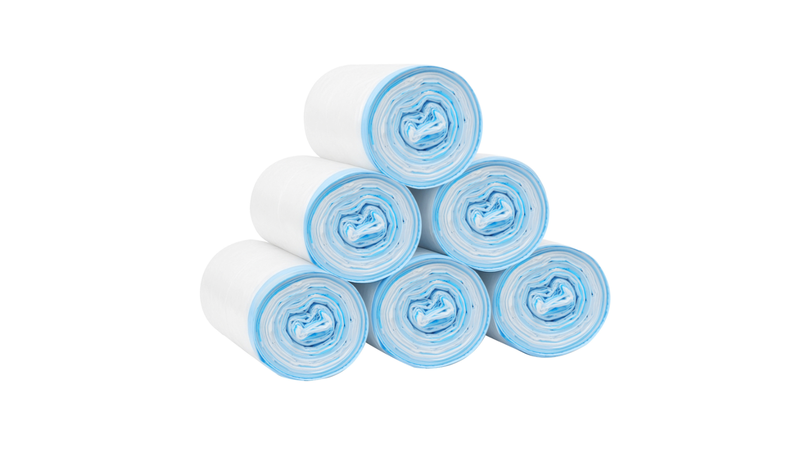 PaWz 6 Rolls 120 Piece Plastic Garbage Bags for Cat Litter - 55 x 28cm