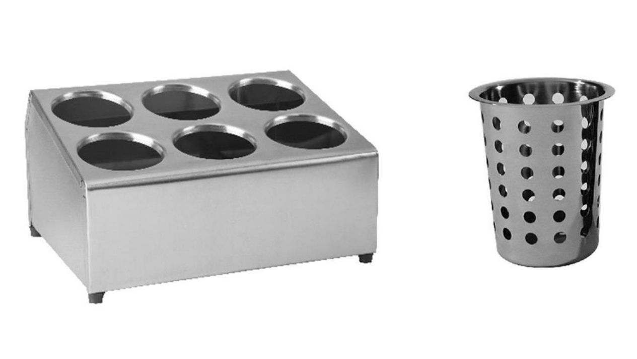 Caterchef Cutlery Stainless Steel Holder with Baskets - 6 Holes