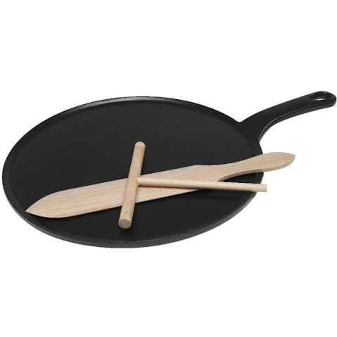Chasseur 30cm Cast Iron Crepe Pan - Black