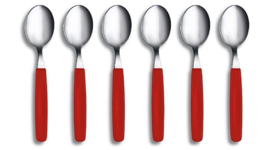 Victorinox Set of 6 Table Spoon - Red