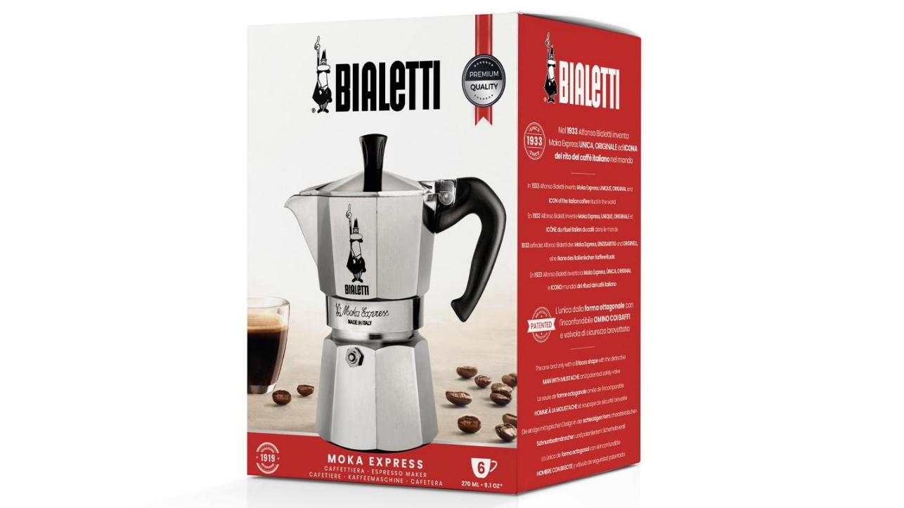 Bialetti Moka 6 Cup Espresso Maker Percolator Harvey Norman