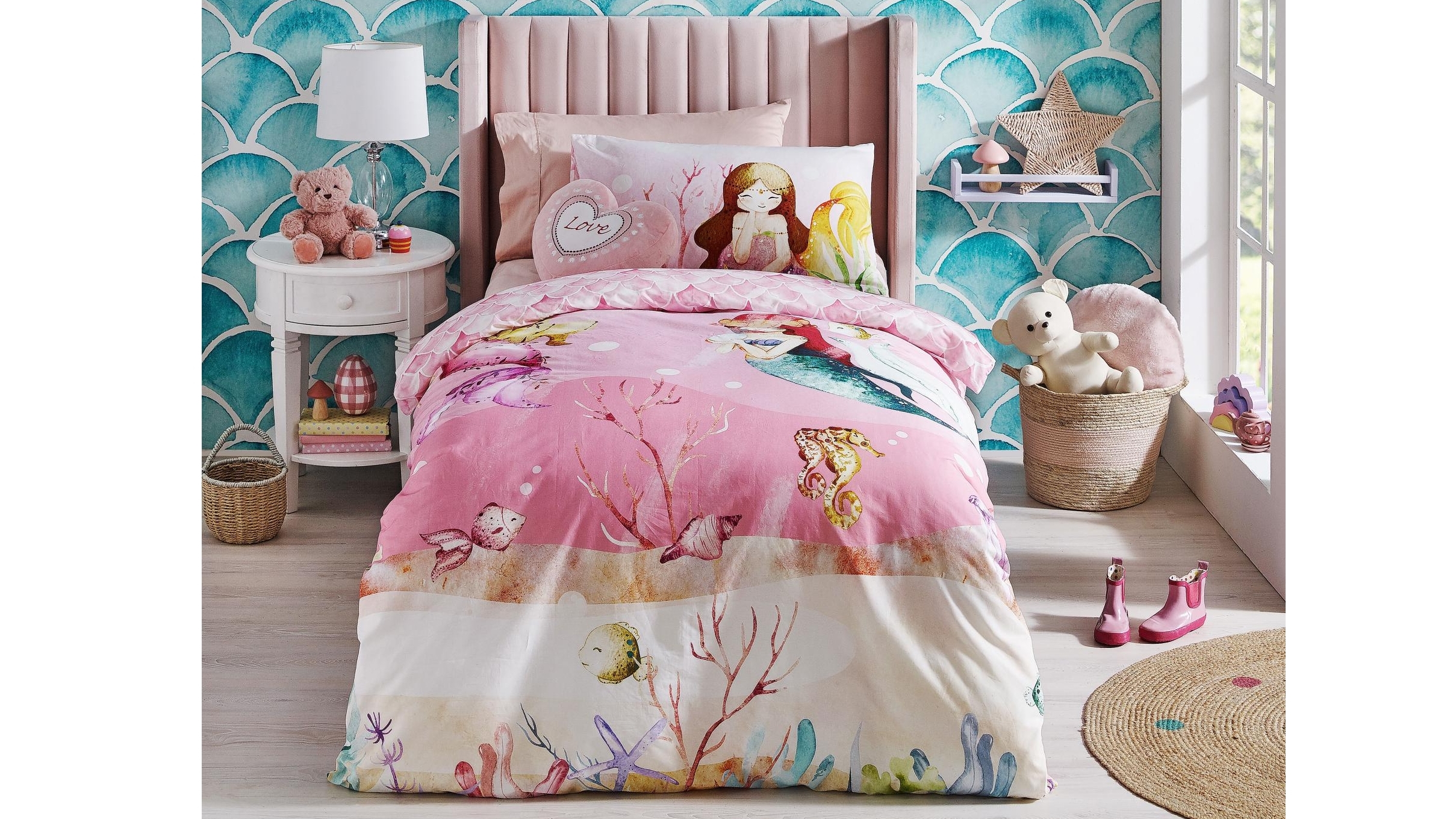 Pixel Unicorn Baby Quilt Mermaid Quilt Cover Set Single Harvey Norman