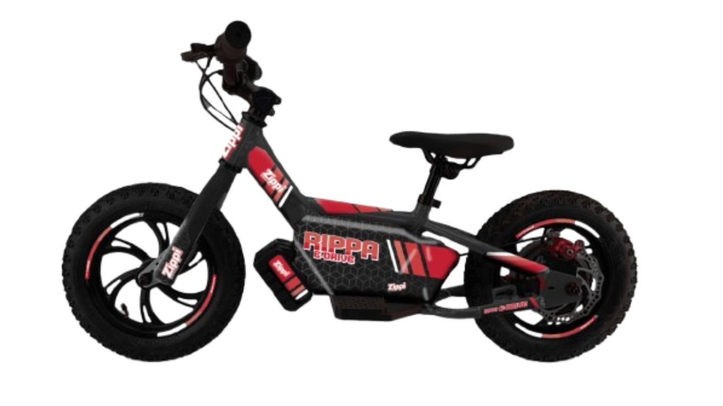 Zippi Electric Rippa 12 E-Drive Kids Balance E-bike - Red