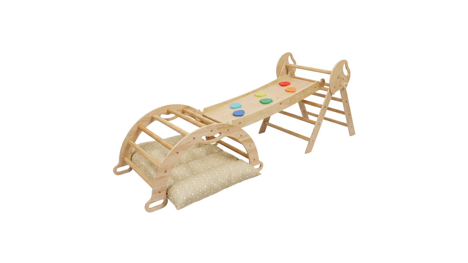 BoPeep Kids Wooden Triangle Arch Climber - Natural