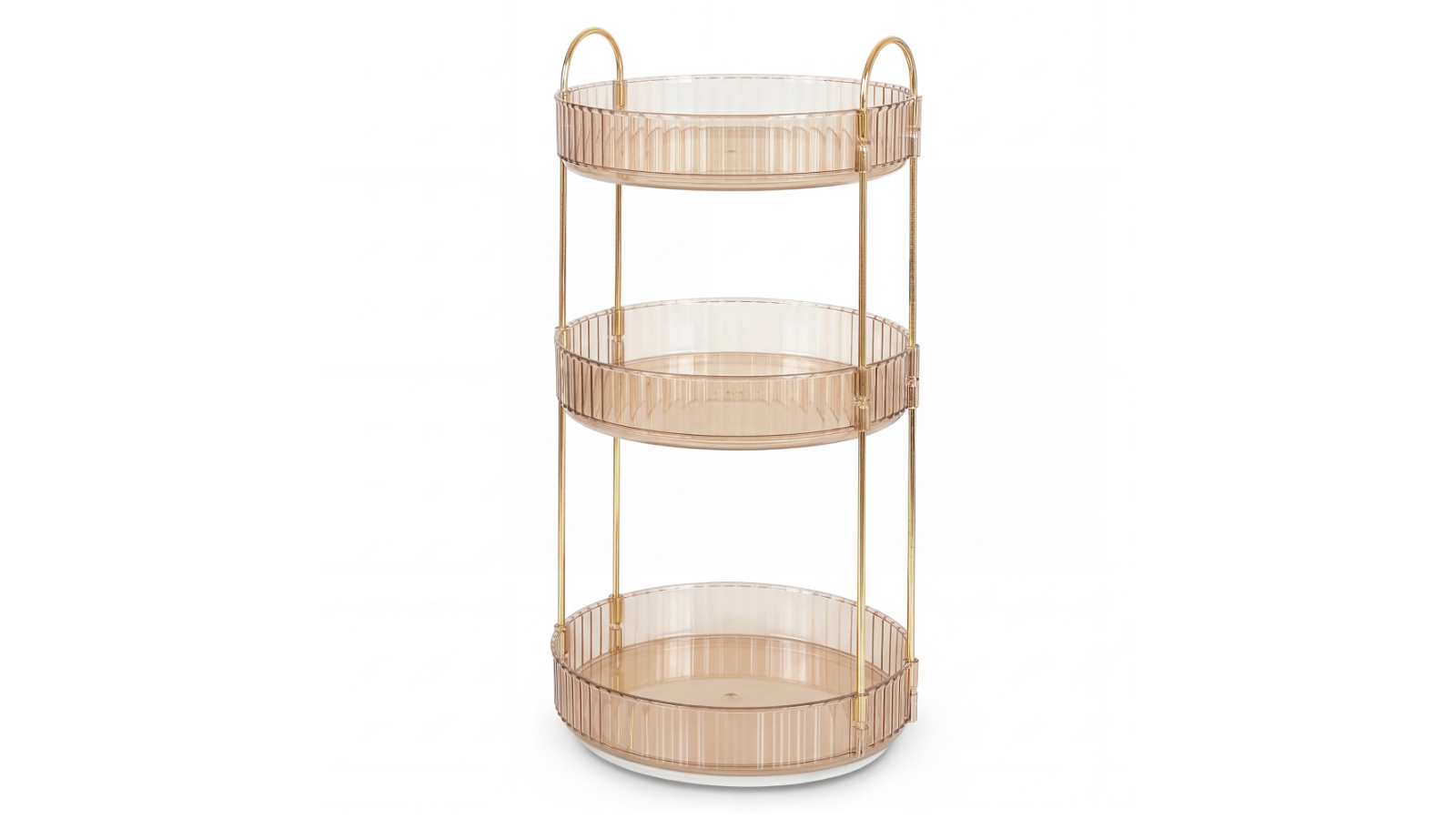 Ilus 360 Degree Rotating Makeup Vanity Countertop Cosmetic Storage - Gold