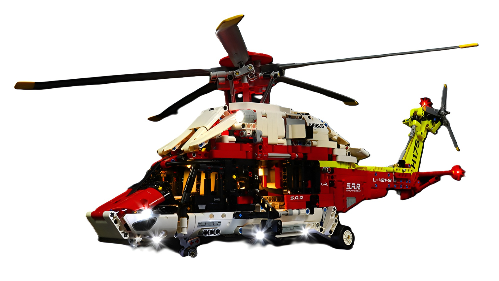 Brick Shine Light Kit for Lego Airbus H175 Rescue Helicopter 42145 Classic Version