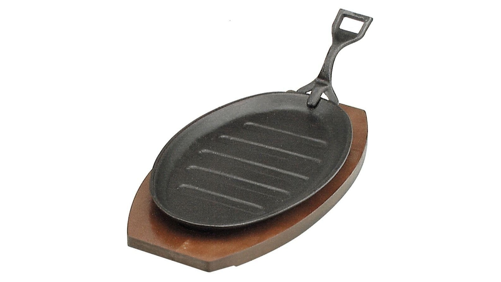 Chef Inox Black Hammer-Stone Cast Iron Steak Sizzle Plate with Handle