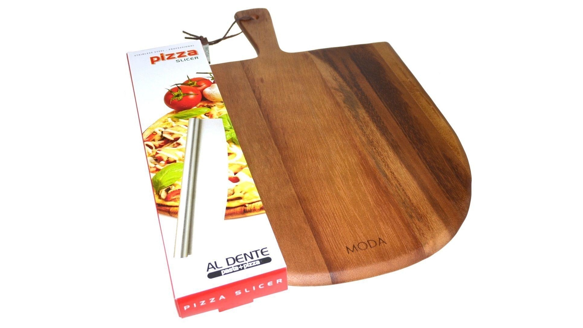 Wooden Acacia Pizza Paddle With Cutter