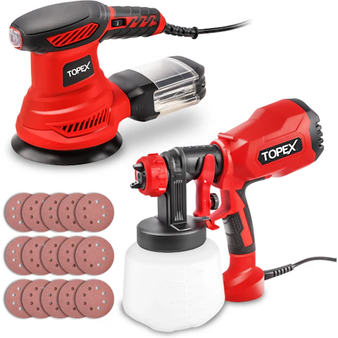 Topex Tool Electric Paint Sprayer and Random Orbital Polisher