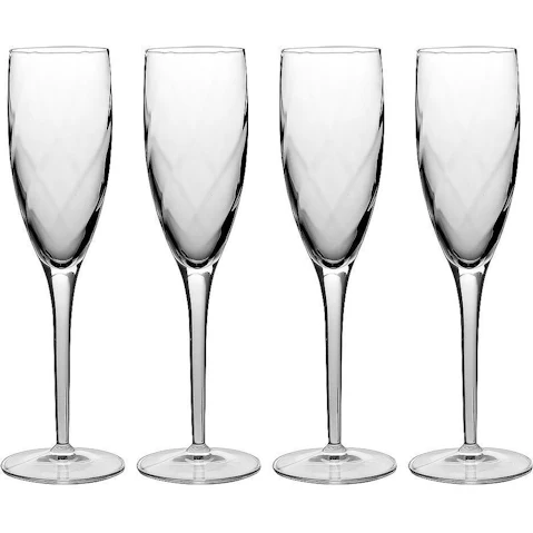 Luigi Bormioli Set of 4 Canaletto Champagne Glasses - 195ml