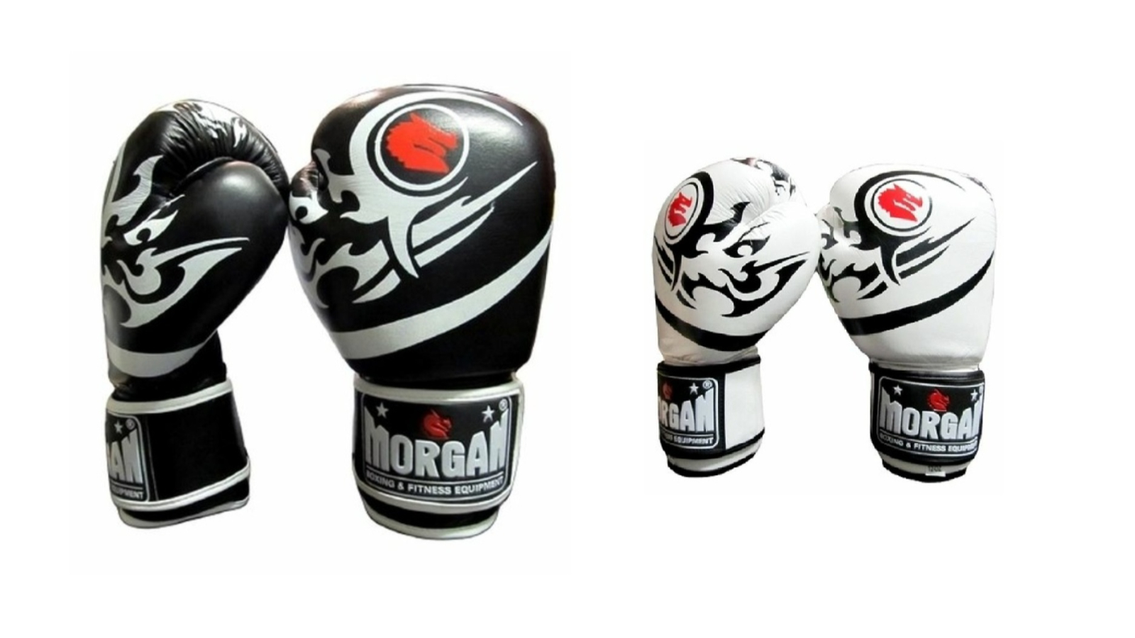 Morgan Sports 16oz Black Elite Boxing and Muay Thai Leather Glove