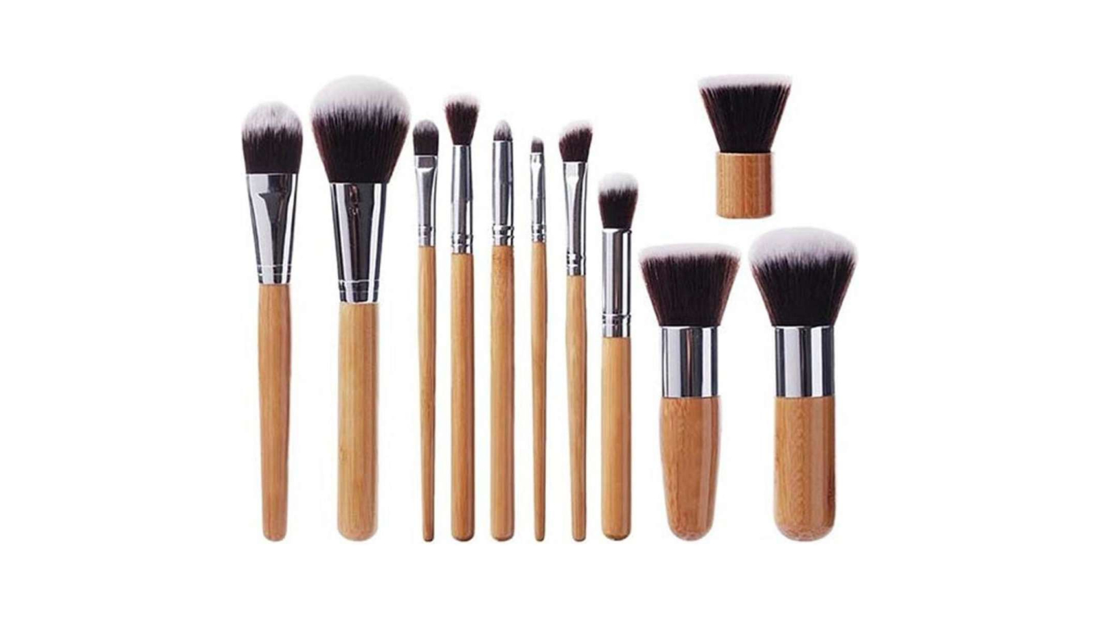 TODO Professional Synthetic Fiber Bamboo Handle 11 Piece Makeup Brush Set 