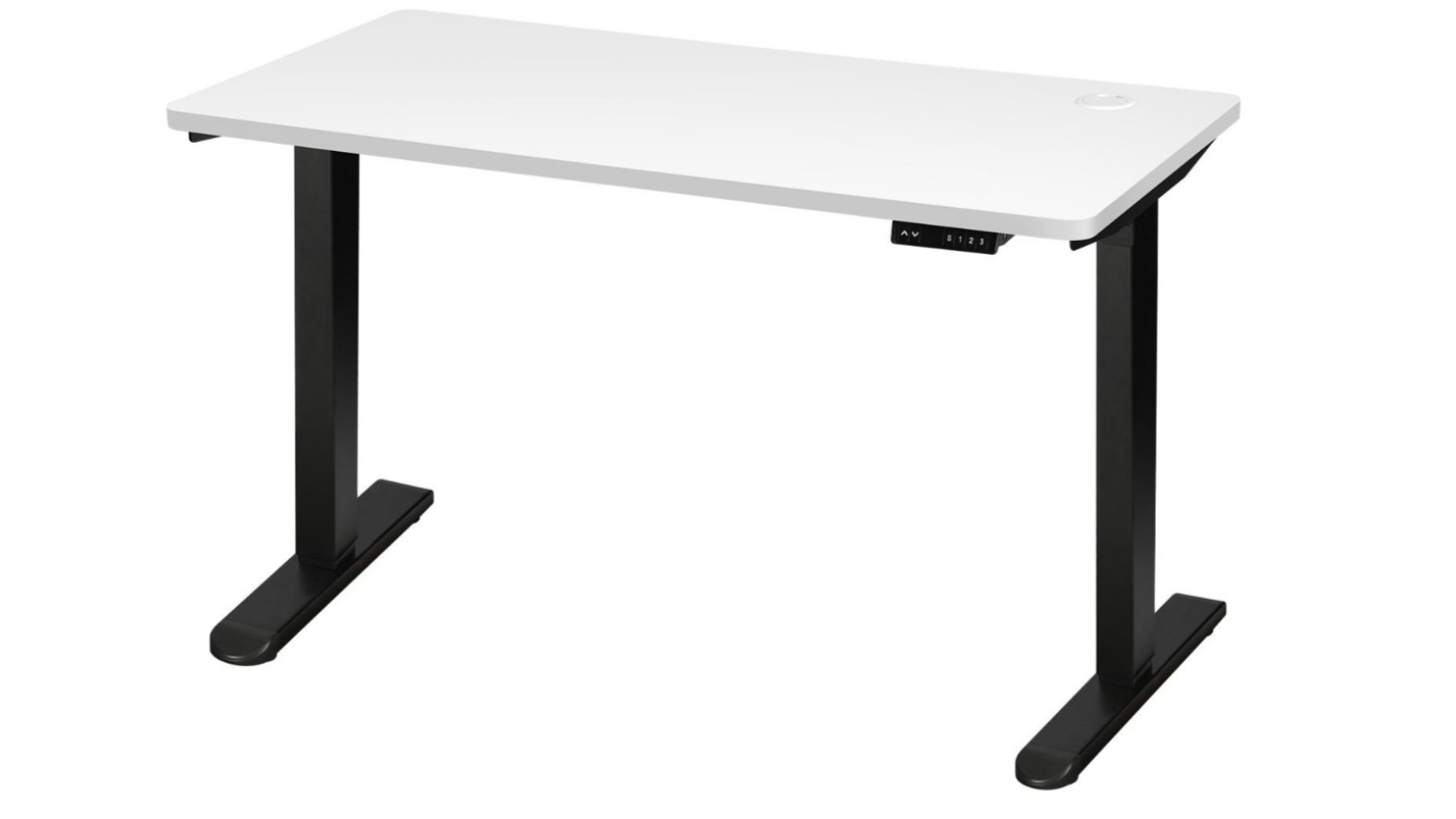 Oikiture 150cm Dual Motor White Desktop Electric Standing Desk - Black