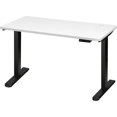 Oikiture 150cm Dual Motor White Desktop Electric Standing Desk - Black