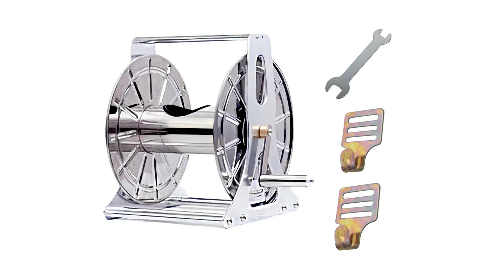 Yarra Supply Large Stainless Steel Garden Hose Reel
