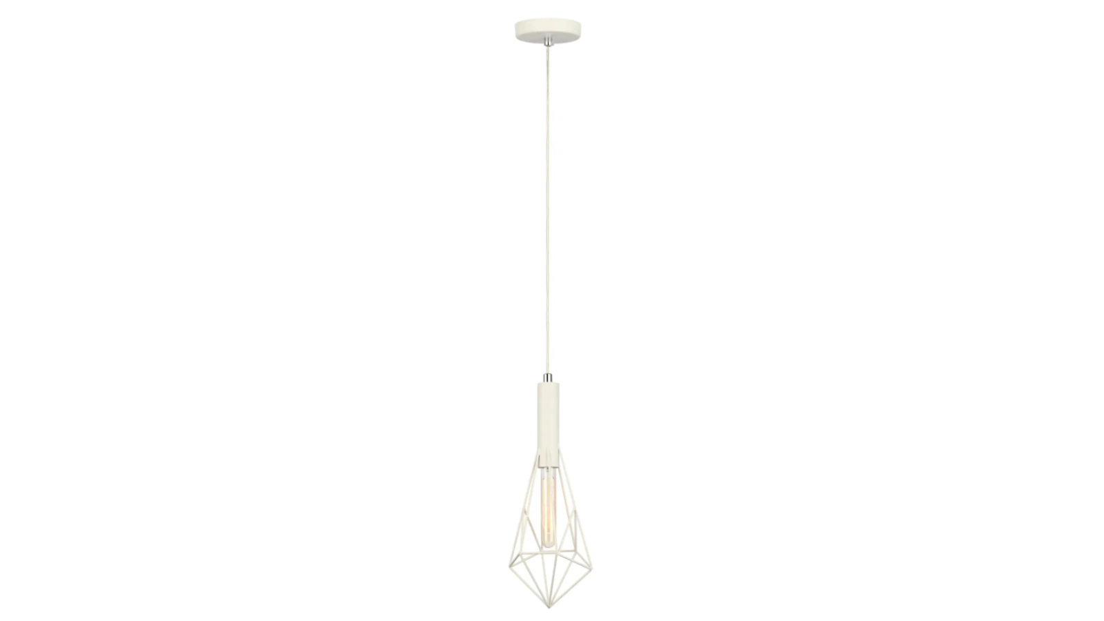 Whiteband White Diamond Cage Interior Pendant Light - Small
