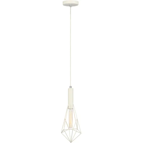 Whiteband White Diamond Cage Interior Pendant Light - Small