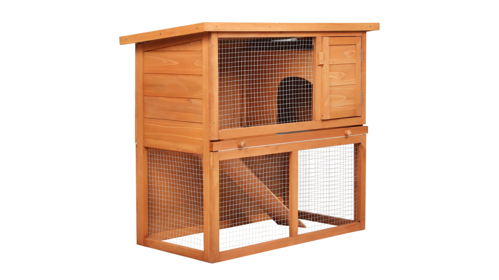 PaWz 2-Storey Rabbit Hutch Chicken Coop Hutches Wooden Cage - Large