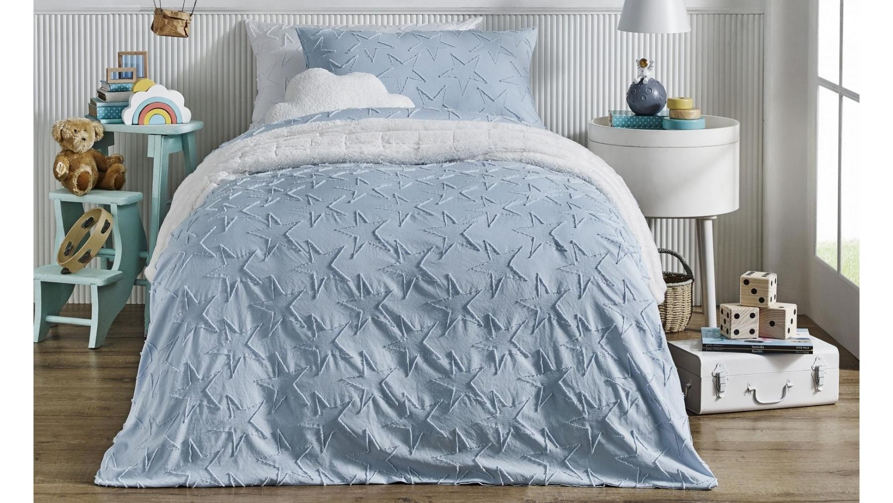 Little Star Blue Quilt Cover Set