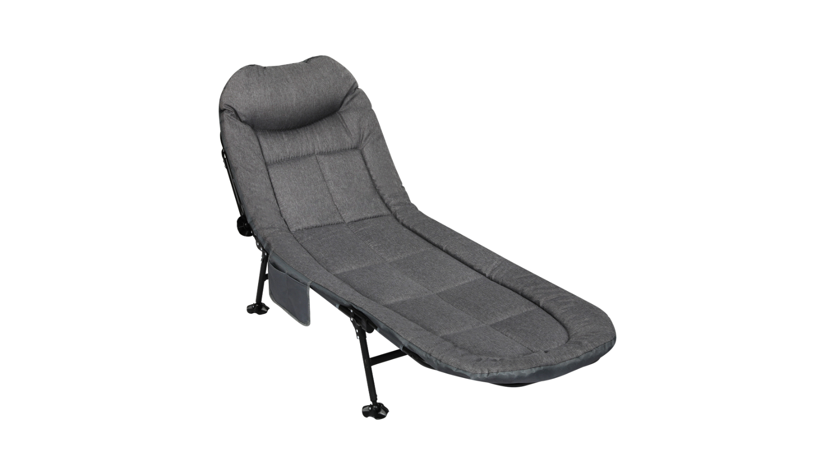 Levede Folding Bed Recliner Bedding Portable Lounge - Dark Grey