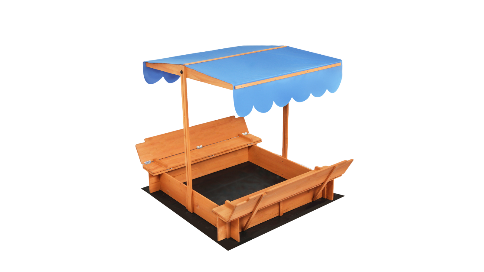 BoPeep 4-in-1 Kids Outdoor Toys Sandpit Box Wooden Canopy 