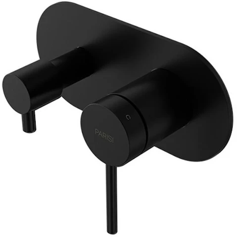 Parisi Play II Wall Mixer with 2 Way Diverter - Matte Black