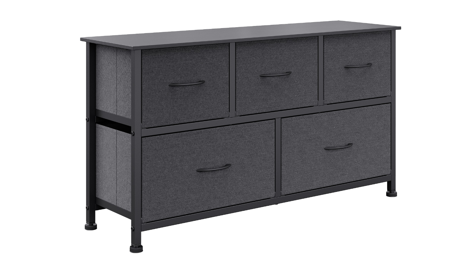 Levede 5-Drawer Dark Grey Chest Cabinet