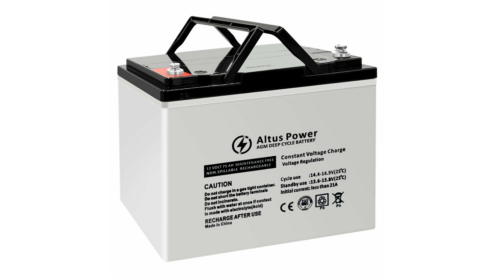 Altus 12V 75AH AGM Battery Deep Cycle SLA Lead Acid Battery