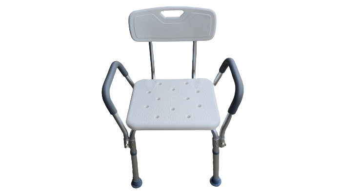Gilani Engineering Shower Chair Stool with Adjustable Removable Back and Hand Rest