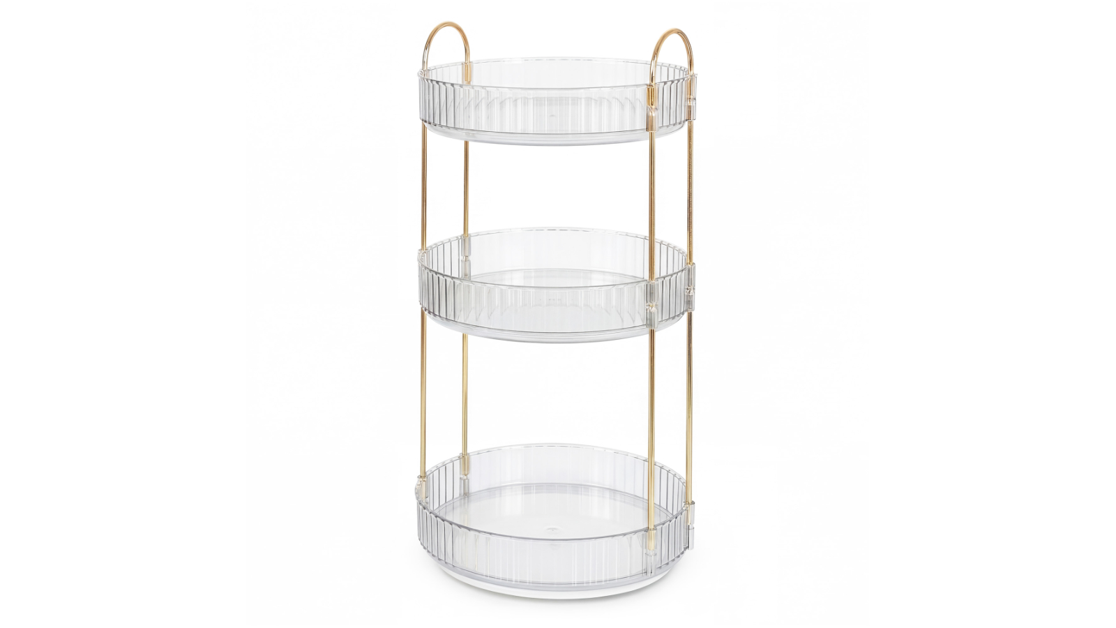 Ilus 360 Degree Rotating Makeup Vanity Countertop Cosmetic Storage - White